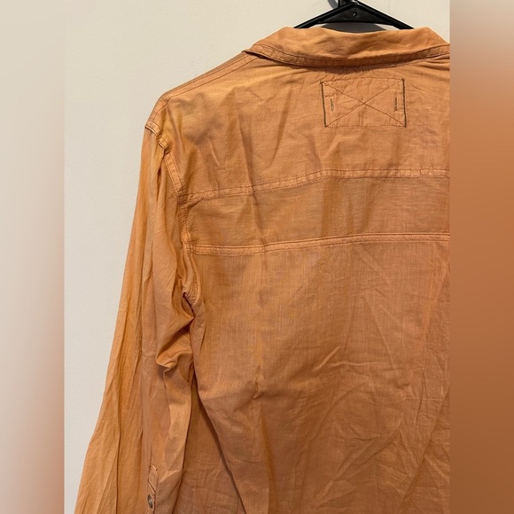 Free People Sheer Luck Button Down Lightweight Shirt in Wood Chimes Size XS - Picture 12 of 12